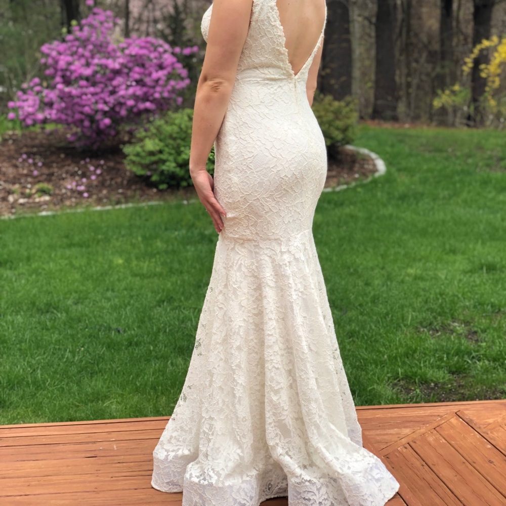 White Lace prom/wedding/formal/pageant dress